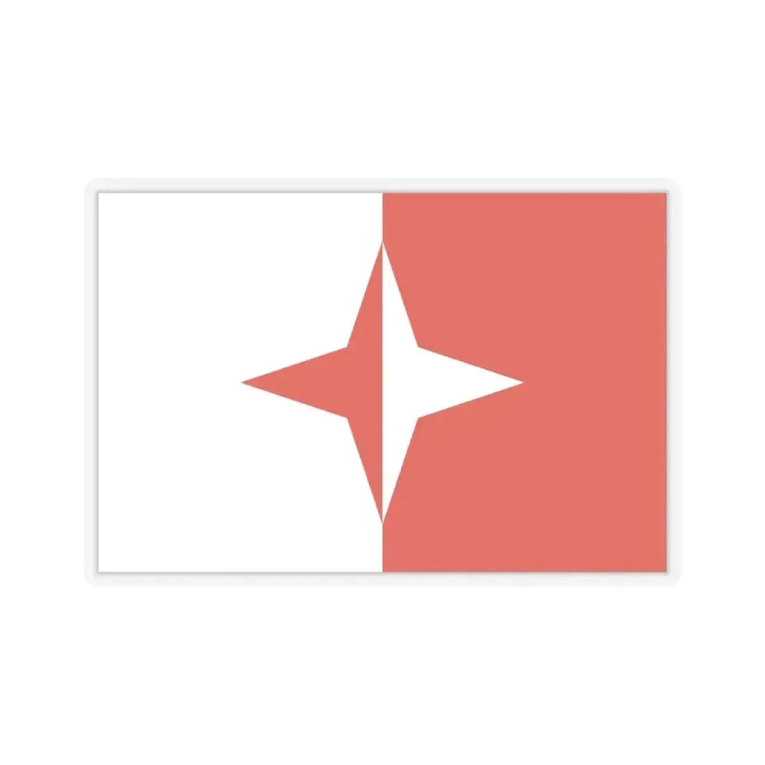 Flag of Sliema Malta - STICKER Vinyl Kiss-Cut Decal 6 Inch Transparent - The Sticker Space