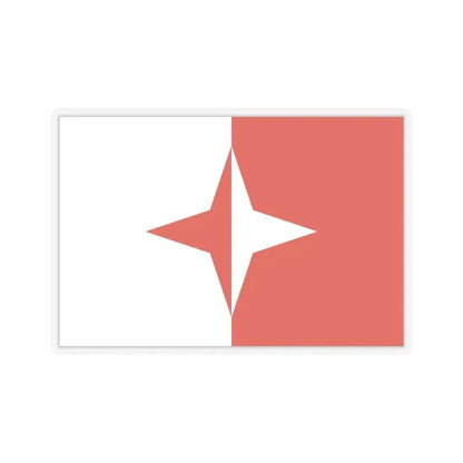 Flag of Sliema Malta - STICKER Vinyl Kiss-Cut Decal 6 Inch Transparent - The Sticker Space