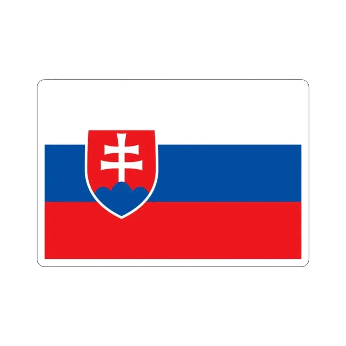 Flag of Slovakia STICKER Vinyl Die-Cut Decal 2 Inch - The Sticker Space