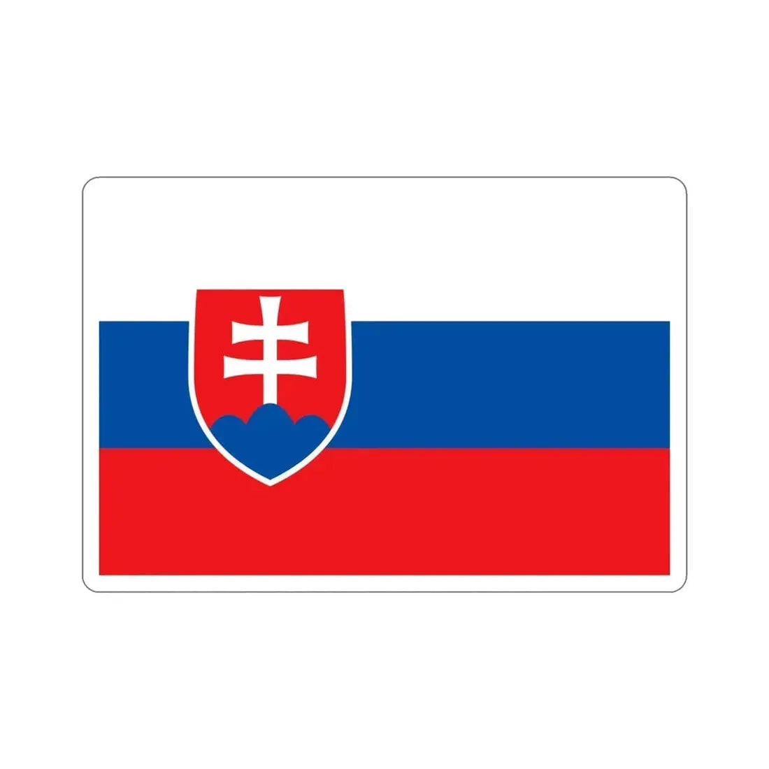 Flag of Slovakia STICKER Vinyl Die-Cut Decal 5 Inch - The Sticker Space
