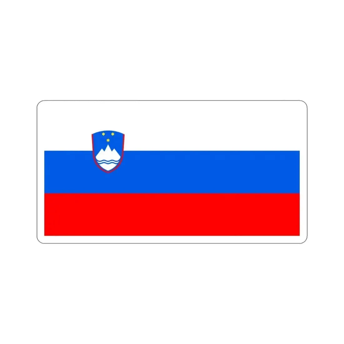 Flag of Slovenia STICKER Vinyl Die-Cut Decal 3 Inch - The Sticker Space