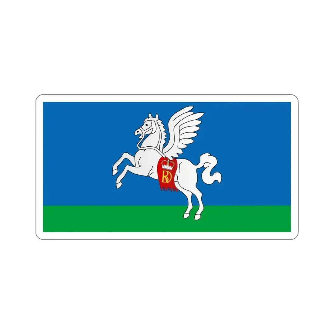 Flag of Sluck  Słucak  Slutsk Russia STICKER Vinyl Die-Cut Decal 5 Inch - The Sticker Space