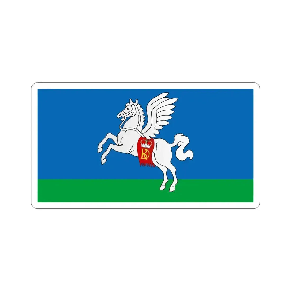 Flag of Sluck  Słucak  Slutsk Russia STICKER Vinyl Die-Cut Decal 6 Inch - The Sticker Space