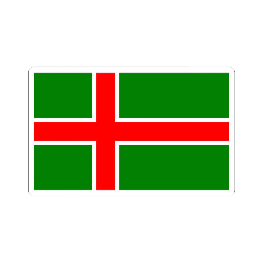 Flag of Smaland (Sweden) STICKER Vinyl Kiss-Cut Decal 2 Inch White - The Sticker Space