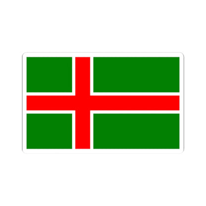 Flag of Smaland (Sweden) STICKER Vinyl Kiss-Cut Decal 2 Inch White - The Sticker Space