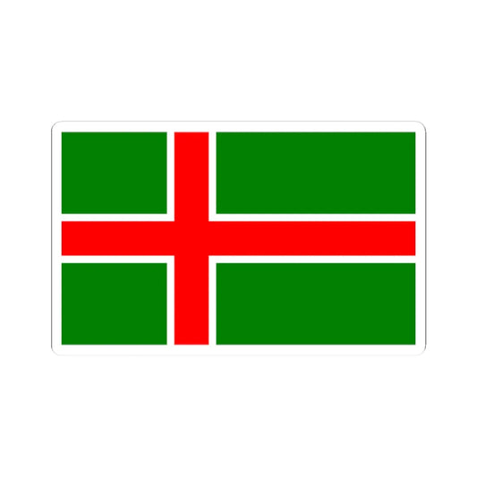Flag of Smaland (Sweden) STICKER Vinyl Kiss-Cut Decal 2 Inch White - The Sticker Space