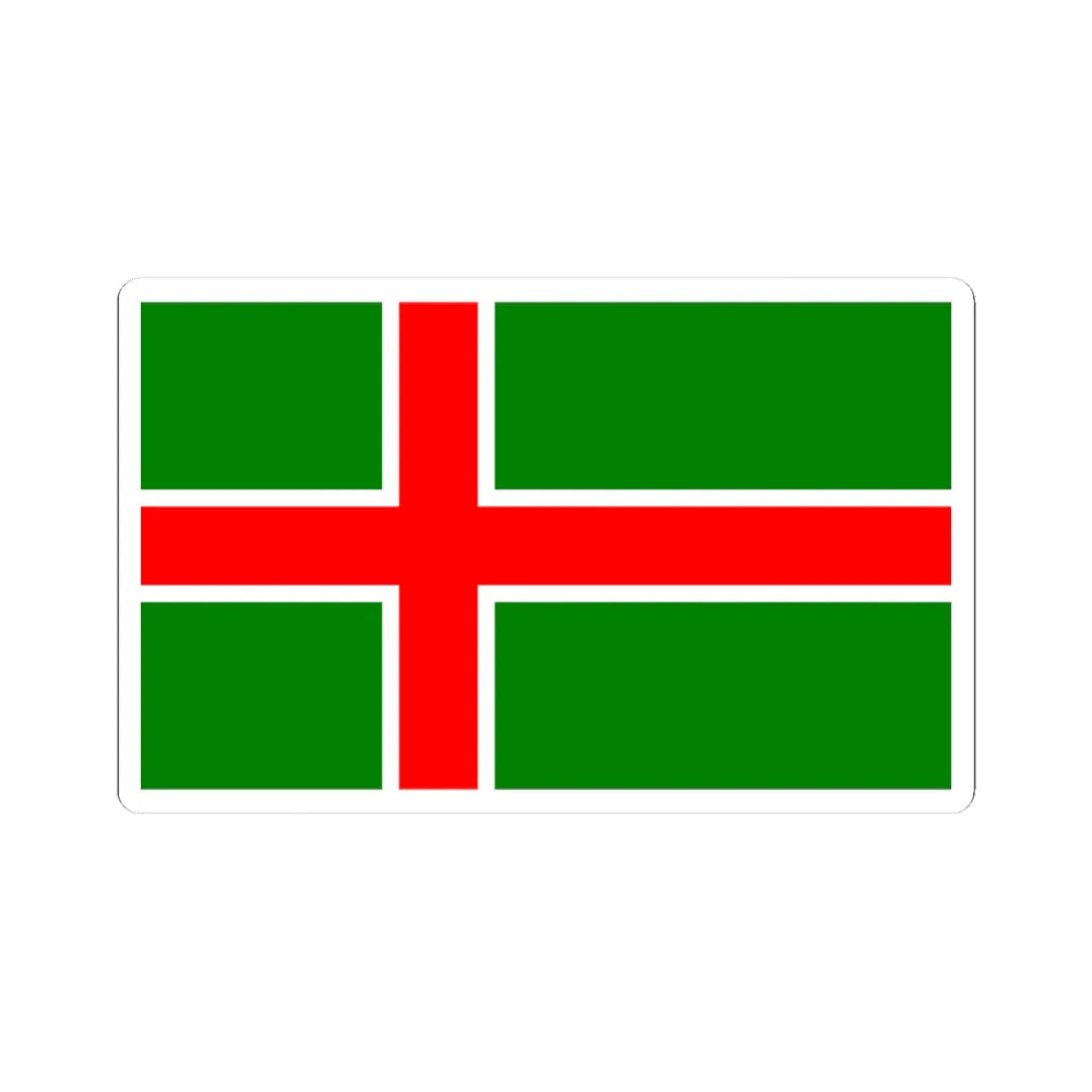 Flag of Smaland (Sweden) STICKER Vinyl Kiss-Cut Decal 3 Inch White - The Sticker Space