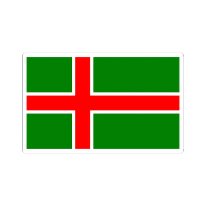 Flag of Smaland (Sweden) STICKER Vinyl Kiss-Cut Decal 3 Inch White - The Sticker Space