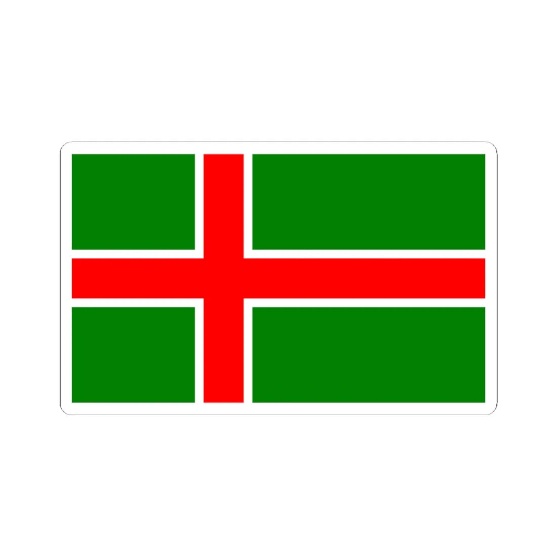 Flag of Smaland (Sweden) STICKER Vinyl Kiss-Cut Decal 6 Inch White - The Sticker Space