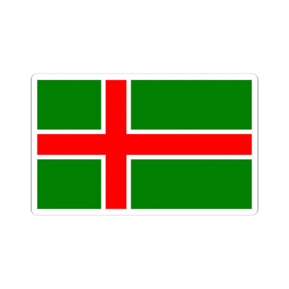 Flag of Smaland (Sweden) STICKER Vinyl Kiss-Cut Decal 6 Inch White - The Sticker Space