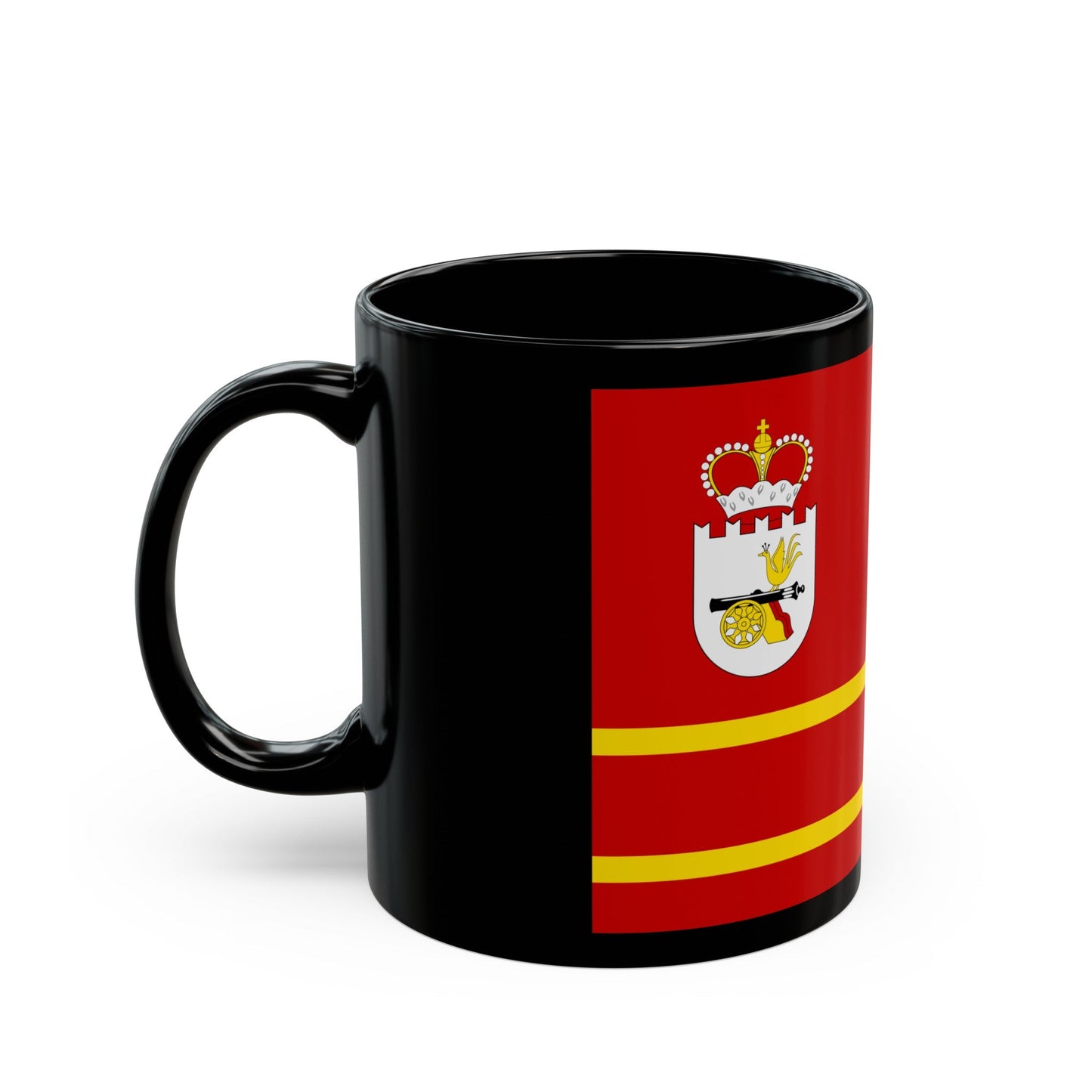 Flag of Smolensk Oblast Russia - Black Coffee Mug-The Sticker Space