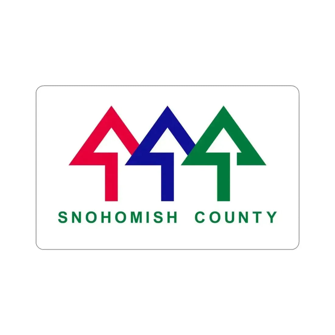 Flag of Snohomish County Washington STICKER Vinyl Die-Cut Decal - The Sticker Space