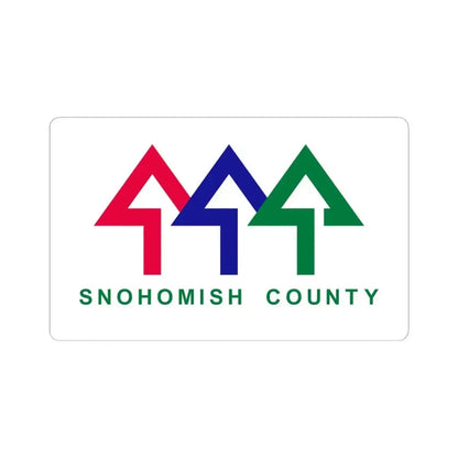 Flag of Snohomish County Washington (United States) STICKER Vinyl Kiss-Cut Decal 4 Inch White - The Sticker Space