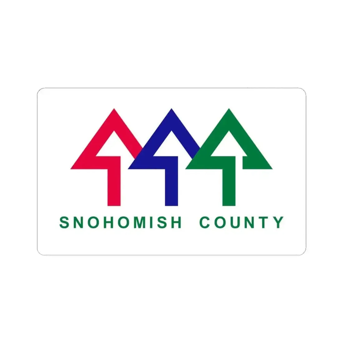 Flag of Snohomish County Washington (United States) STICKER Vinyl Kiss-Cut Decal 6 Inch White - The Sticker Space