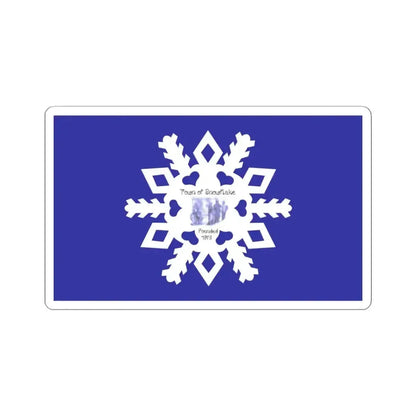 Flag of Snowflake Arizona (United States) STICKER Vinyl Kiss-Cut Decal 4 Inch White - The Sticker Space
