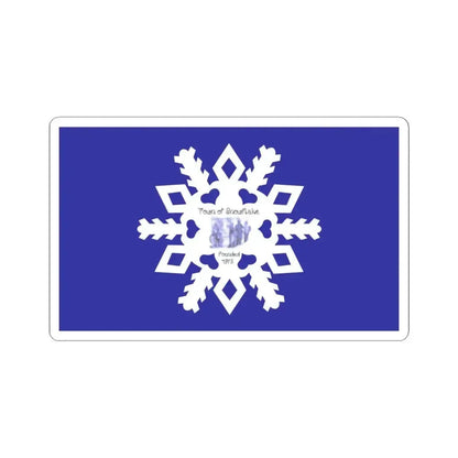 Flag of Snowflake Arizona (United States) STICKER Vinyl Kiss-Cut Decal 6 Inch White - The Sticker Space