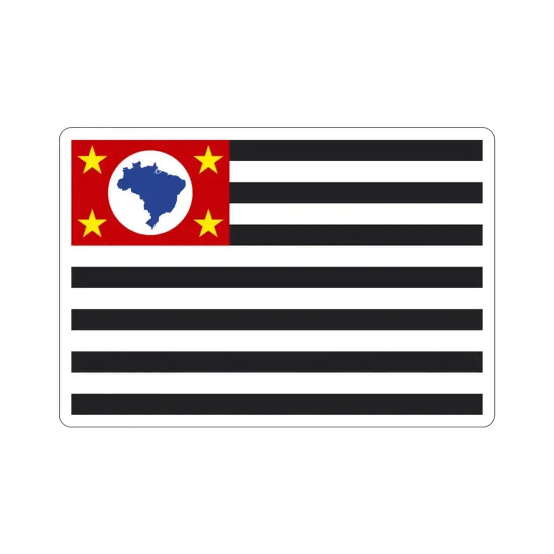 Flag of São Paulo Brazil STICKER Vinyl Die-Cut Decal 2 Inch - The Sticker Space