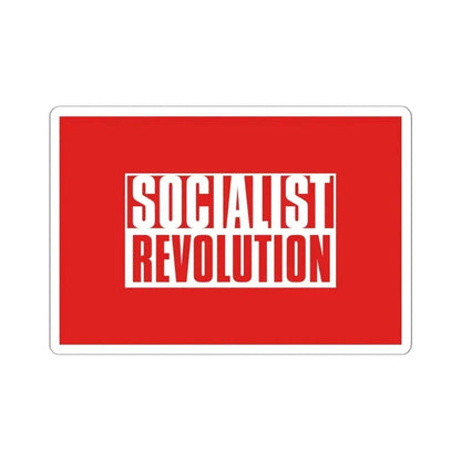 Flag of Socialist Revolution United States (United States) STICKER Vinyl Kiss-Cut Decal 6 Inch White - The Sticker Space