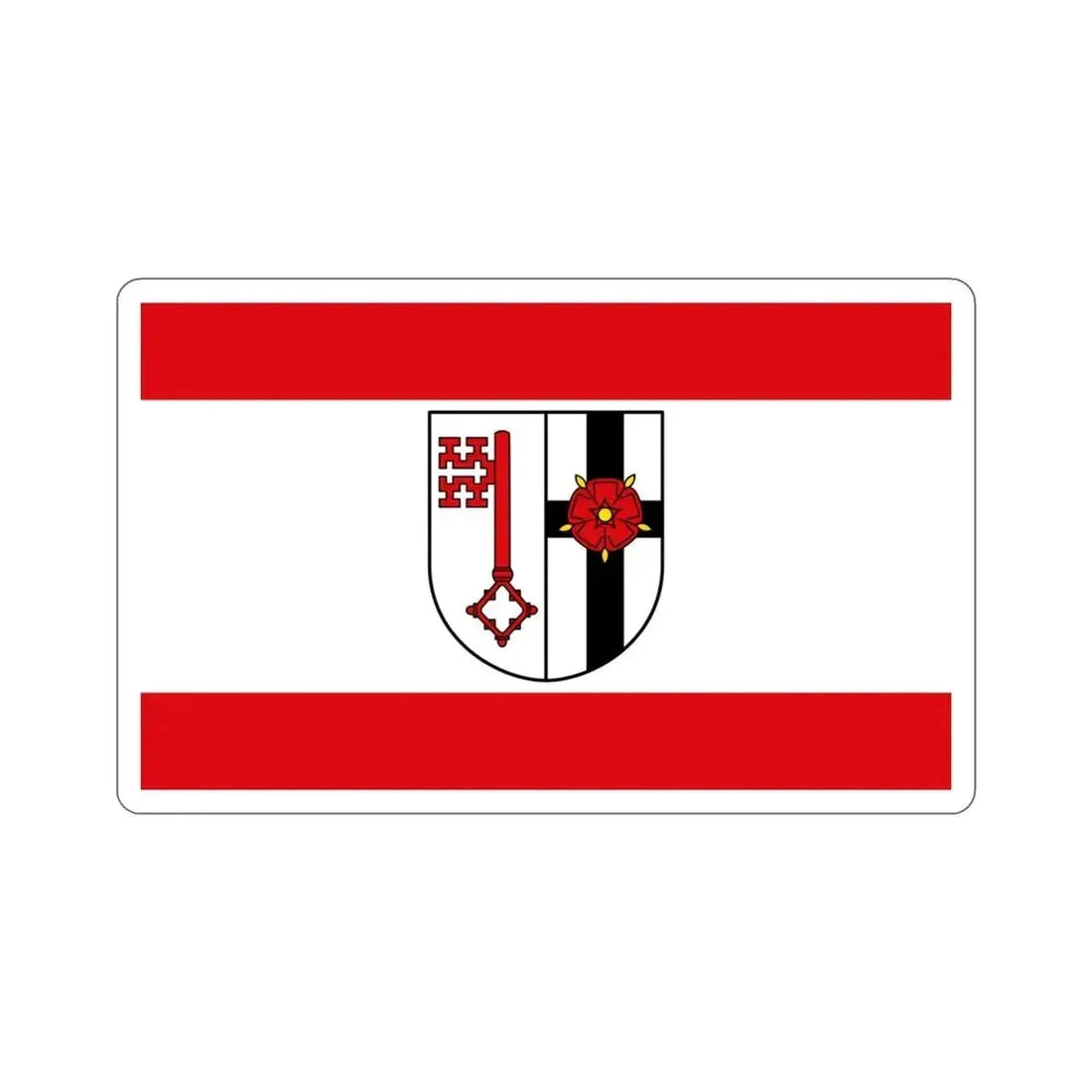 Flag of Soest Germany STICKER Vinyl Die-Cut Decal 4 Inch - The Sticker Space