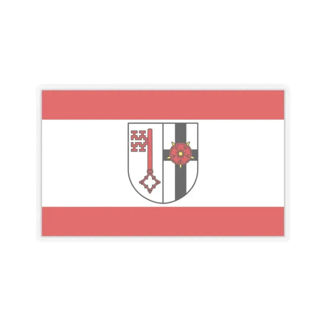Flag of Soest Germany - STICKER Vinyl Kiss-Cut Decal 2 Inch Transparent - The Sticker Space