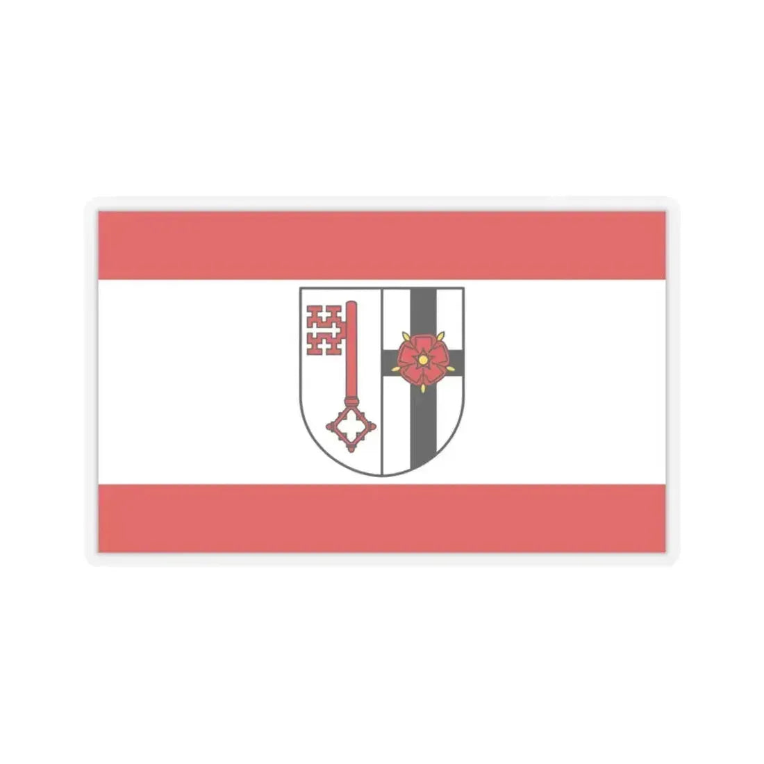 Flag of Soest Germany - STICKER Vinyl Kiss-Cut Decal 3 Inch Transparent - The Sticker Space