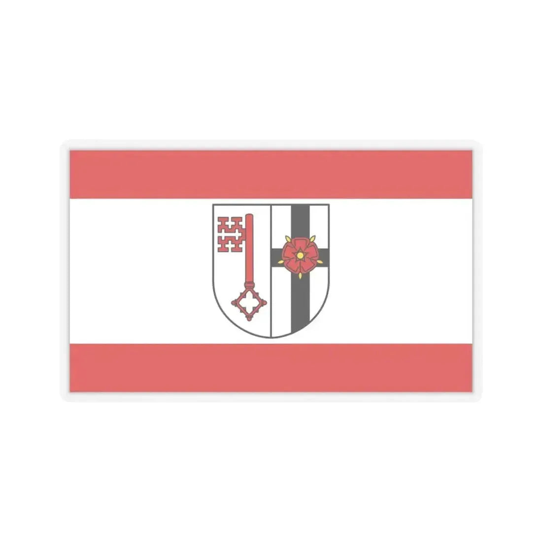 Flag of Soest Germany - STICKER Vinyl Kiss-Cut Decal 4 Inch Transparent - The Sticker Space