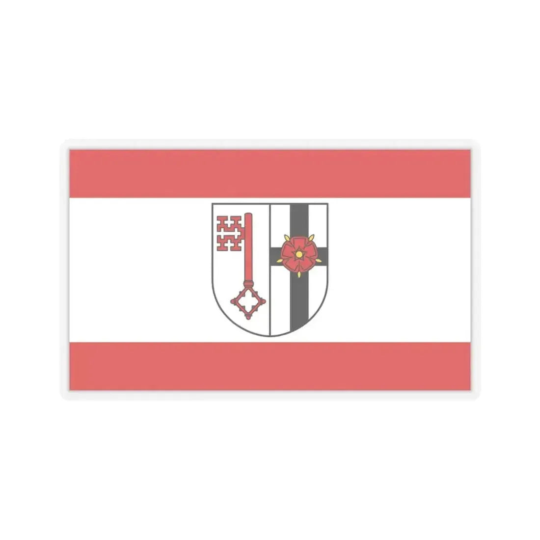 Flag of Soest Germany - STICKER Vinyl Kiss-Cut Decal 6 Inch Transparent - The Sticker Space
