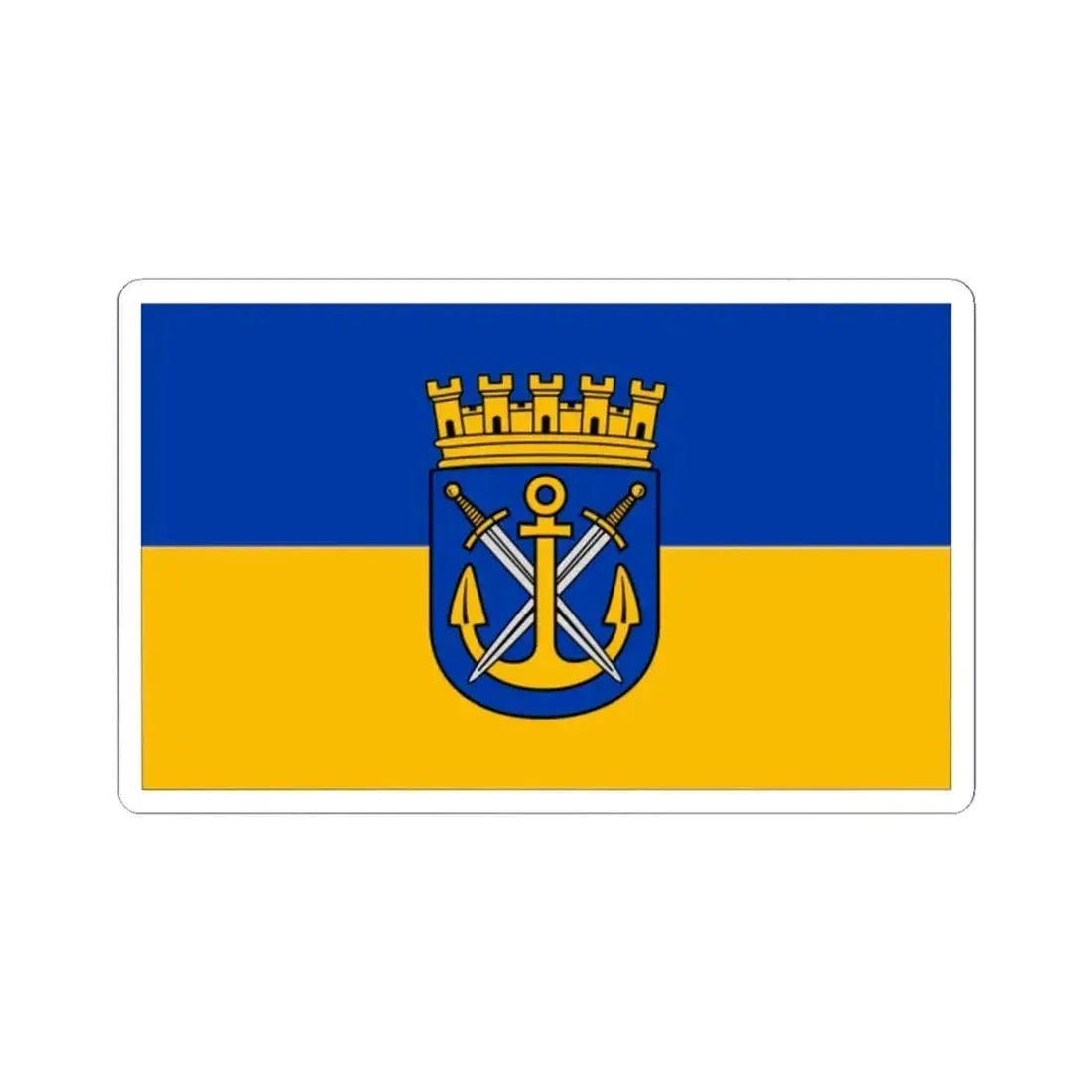 Flag of Solingen Germany - STICKER Vinyl Kiss-Cut Decal 2 Inch White - The Sticker Space