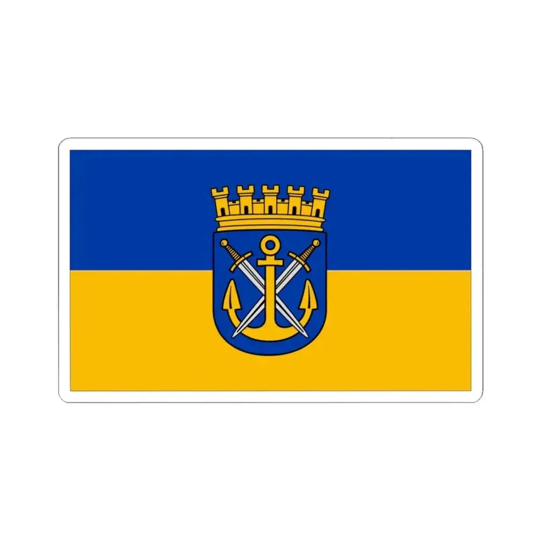 Flag of Solingen Germany - STICKER Vinyl Kiss-Cut Decal 3 Inch White - The Sticker Space