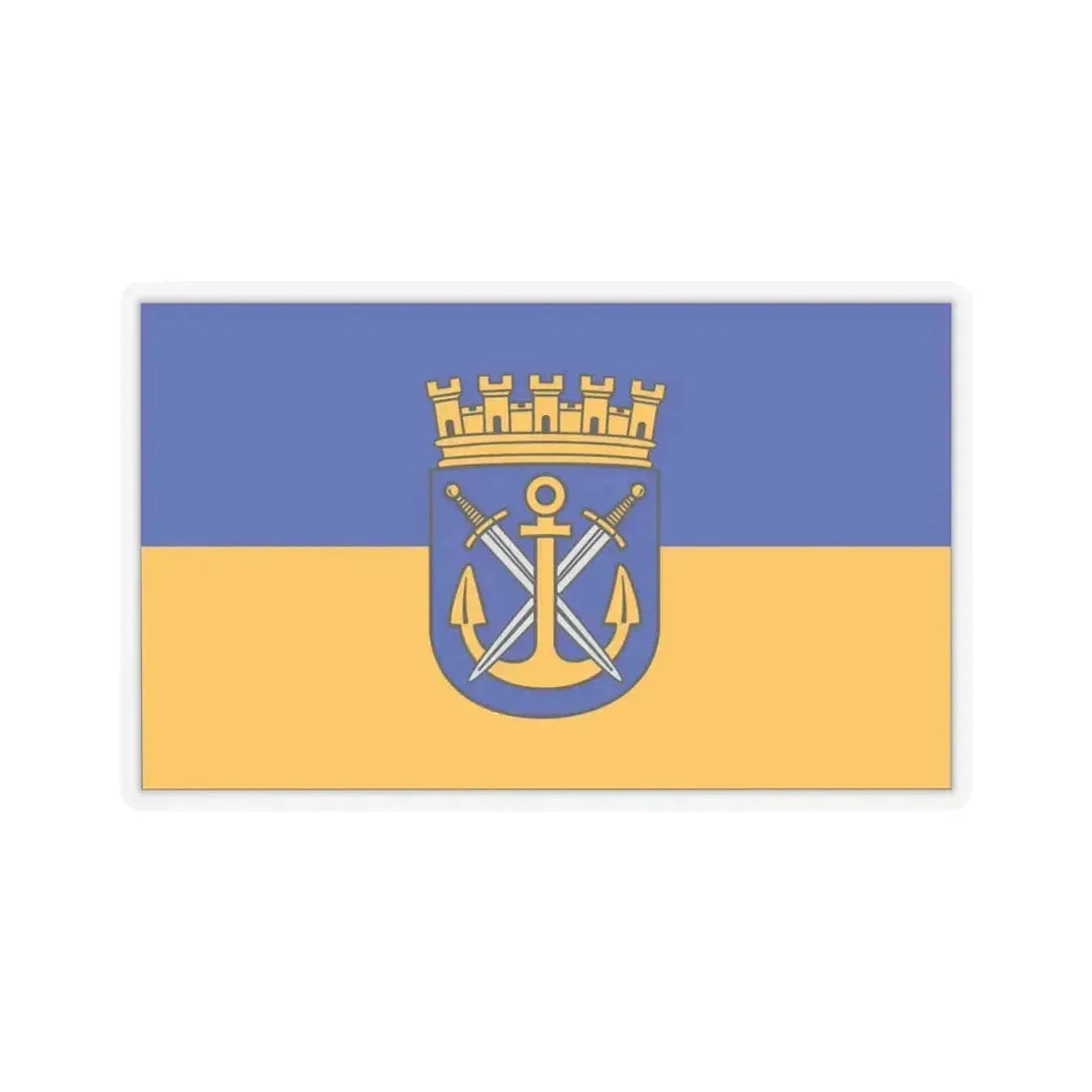Flag of Solingen Germany - STICKER Vinyl Kiss-Cut Decal 4 Inch Transparent - The Sticker Space