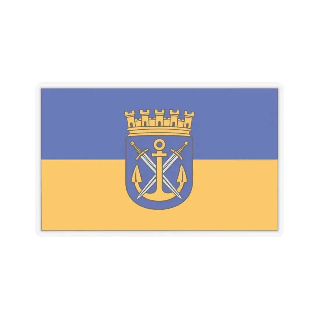 Flag of Solingen Germany - STICKER Vinyl Kiss-Cut Decal 6 Inch Transparent - The Sticker Space