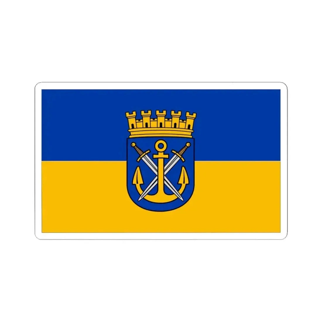 Flag of Solingen Germany - STICKER Vinyl Kiss-Cut Decal 6 Inch White - The Sticker Space