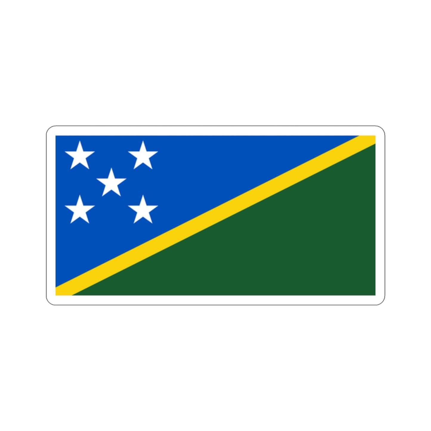 Flag of Solomon Islands STICKER Vinyl Die-Cut Decal-2 Inch-The Sticker Space