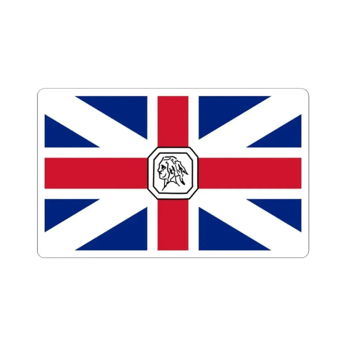 Flag of Somerset County Maryland (United States) STICKER Vinyl Kiss-Cut Decal 2 Inch White - The Sticker Space