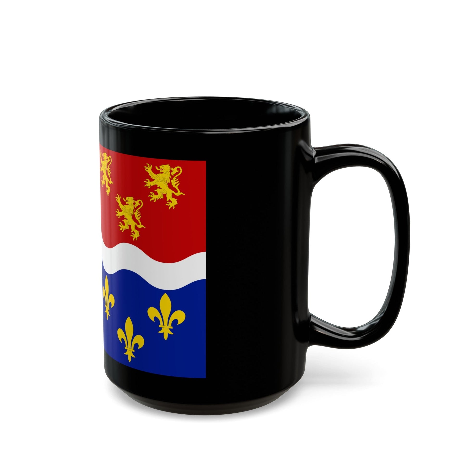 Flag of Somme France 2 - Black Coffee Mug-The Sticker Space