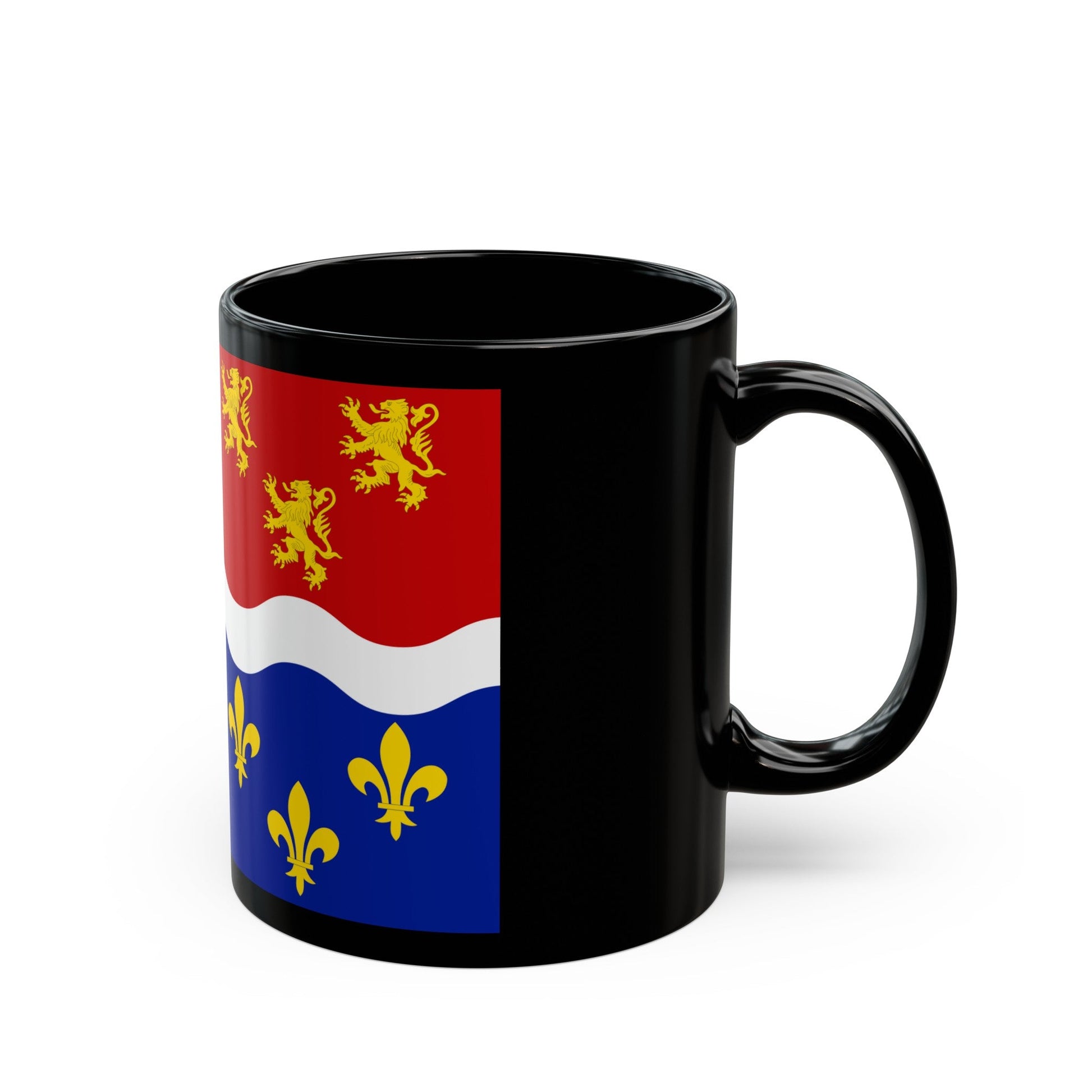 Flag of Somme France 2 - Black Coffee Mug-The Sticker Space