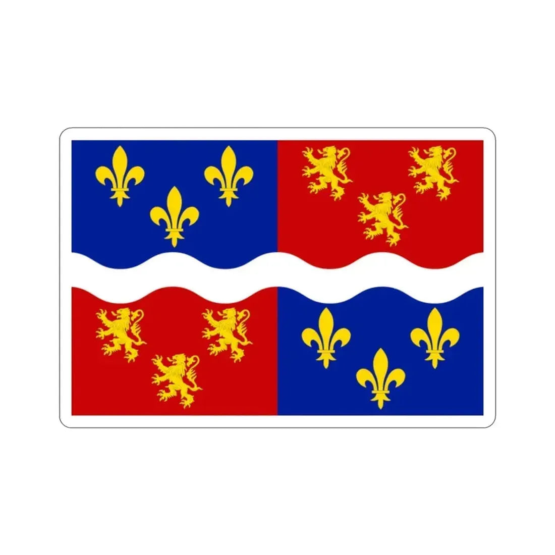 Flag of Somme France 2 STICKER Vinyl Die-Cut Decal 2 Inch - The Sticker Space