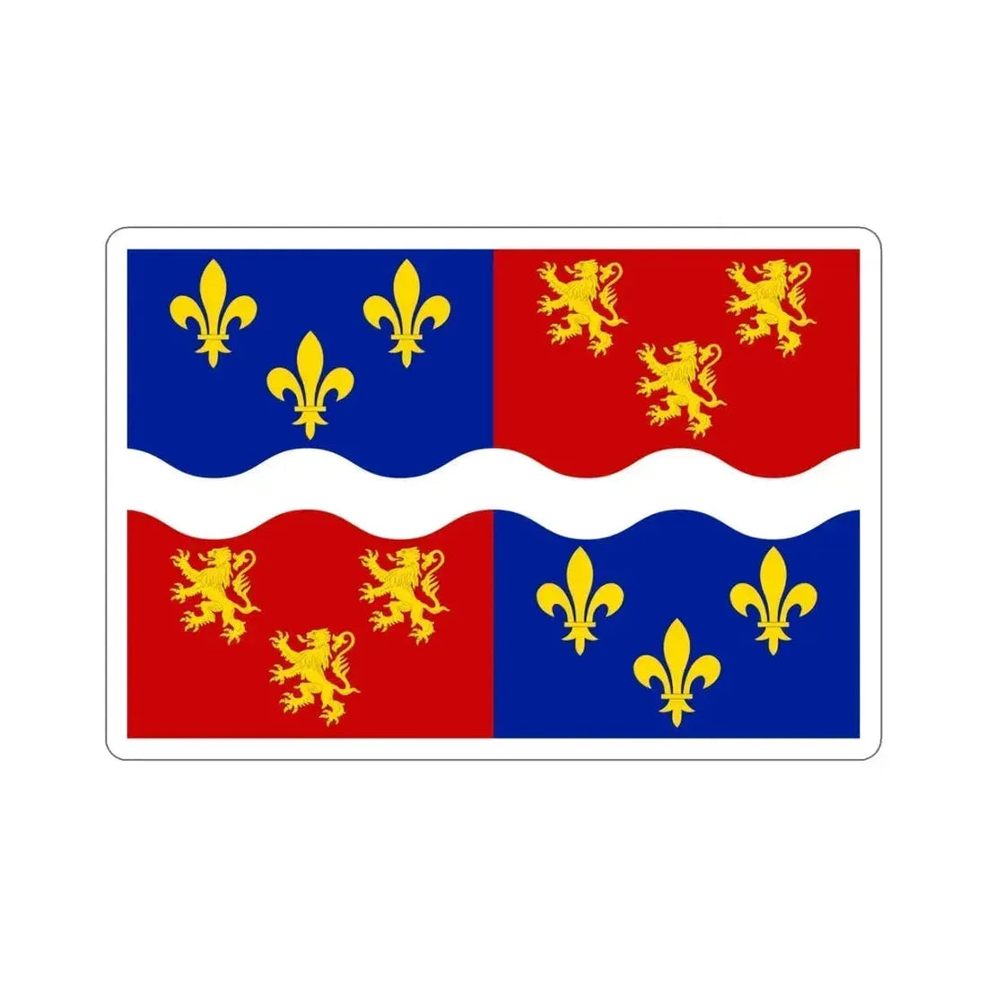 Flag of Somme France 2 STICKER Vinyl Die-Cut Decal 4 Inch - The Sticker Space