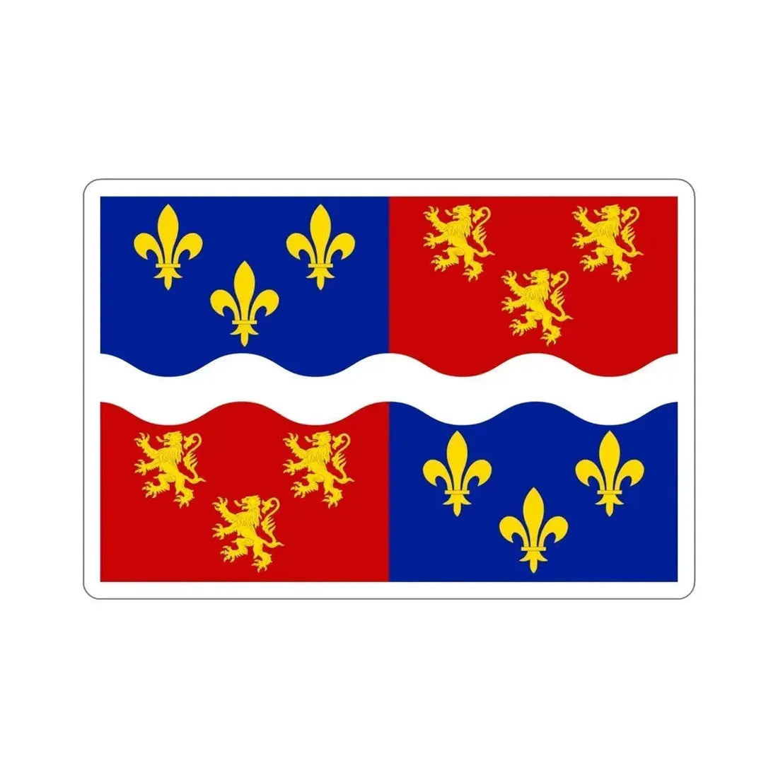Flag of Somme France 2 STICKER Vinyl Die-Cut Decal 5 Inch - The Sticker Space