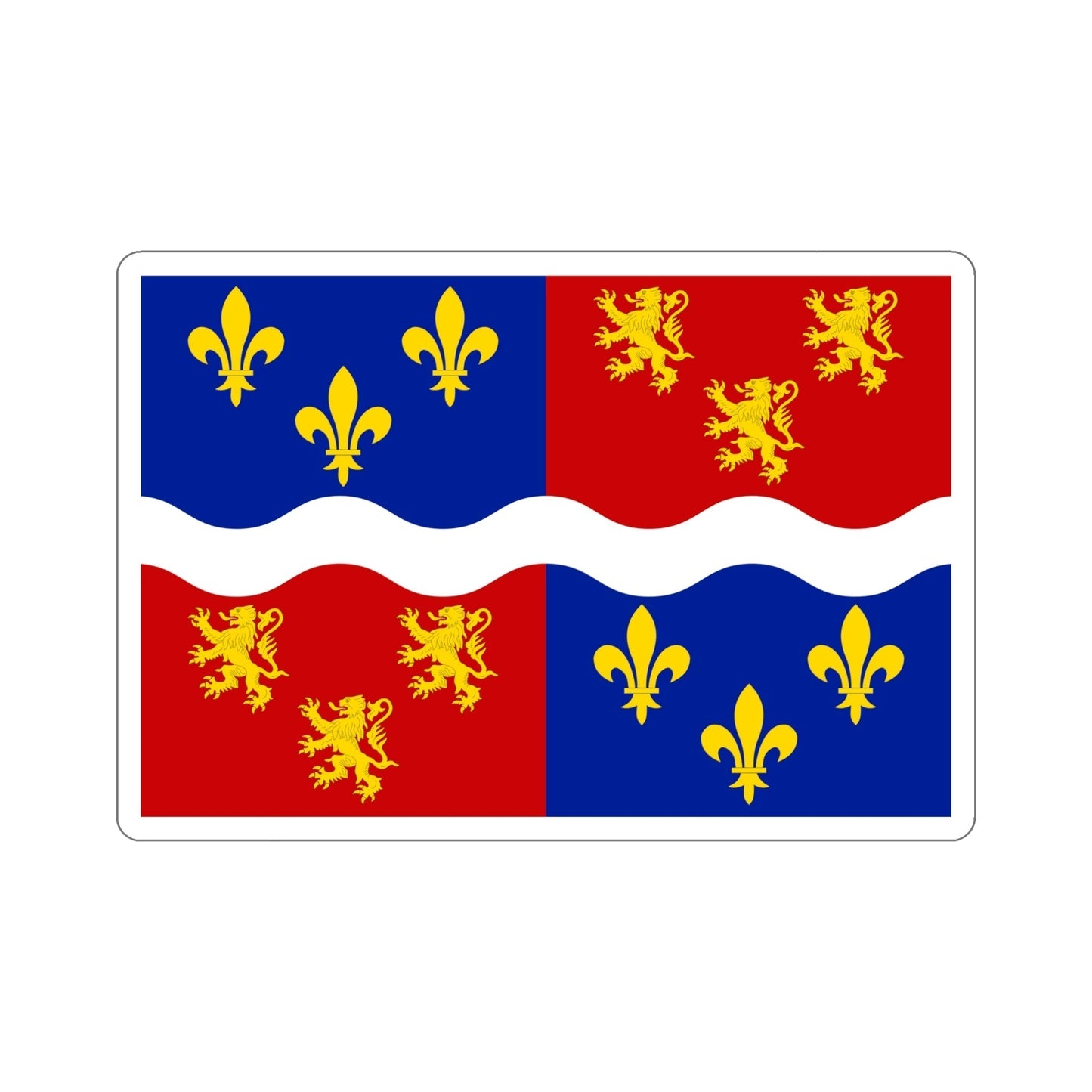 Flag of Somme France 2 STICKER Vinyl Die-Cut Decal-6 Inch-The Sticker Space