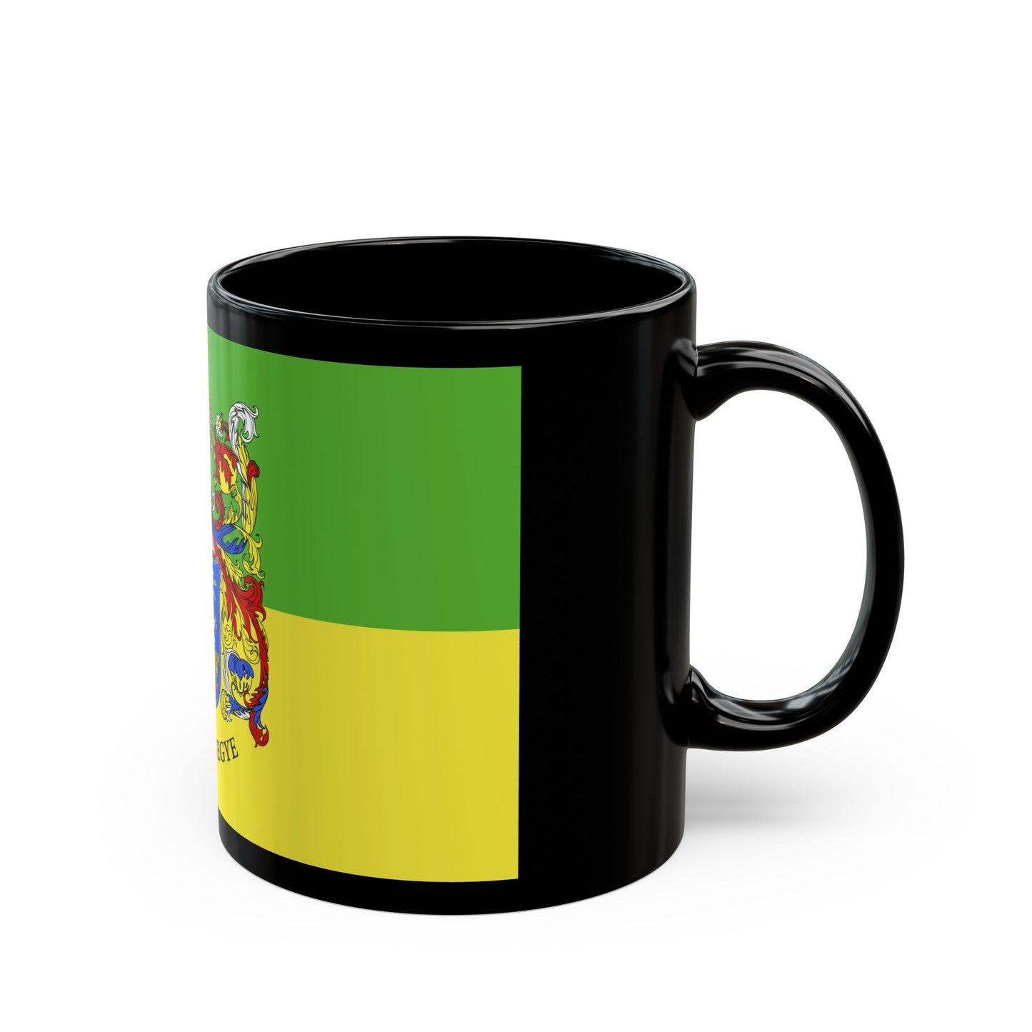 Flag of Somogy County Hungary - Black Coffee Mug-The Sticker Space