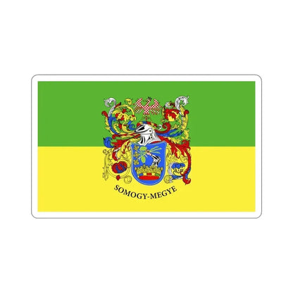 Flag of Somogy County Hungary STICKER Vinyl Die-Cut Decal 4 Inch - The Sticker Space