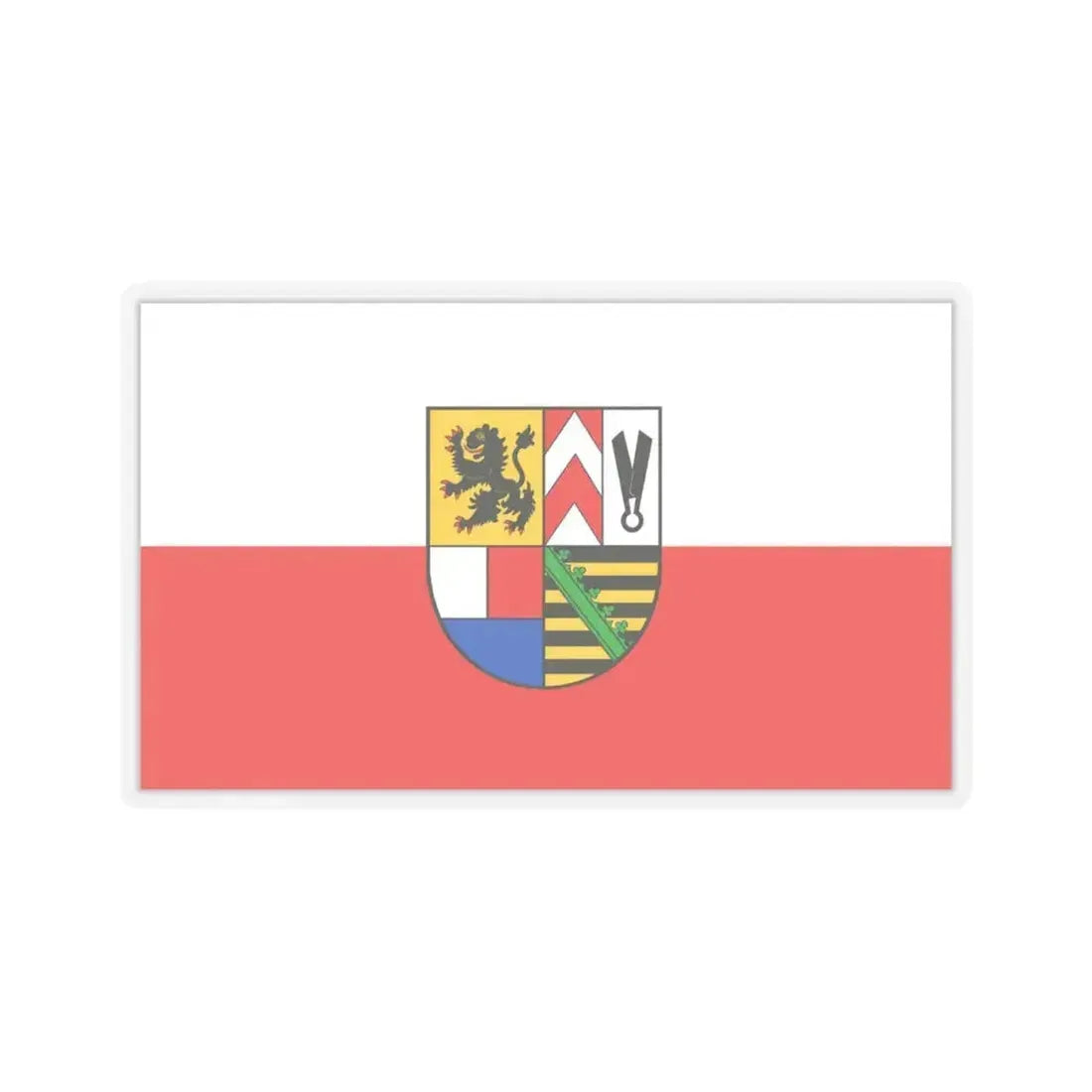 Flag of Sonneberg Germany - STICKER Vinyl Kiss-Cut Decal 6 Inch Transparent - The Sticker Space