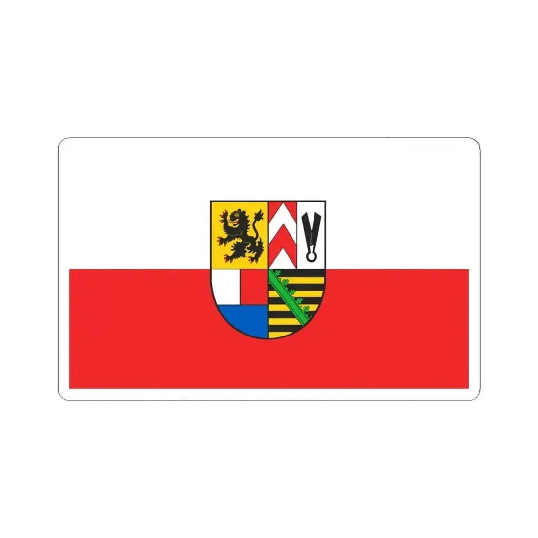 Flag of Sonneberg Germany - STICKER Vinyl Kiss-Cut Decal 6 Inch White - The Sticker Space