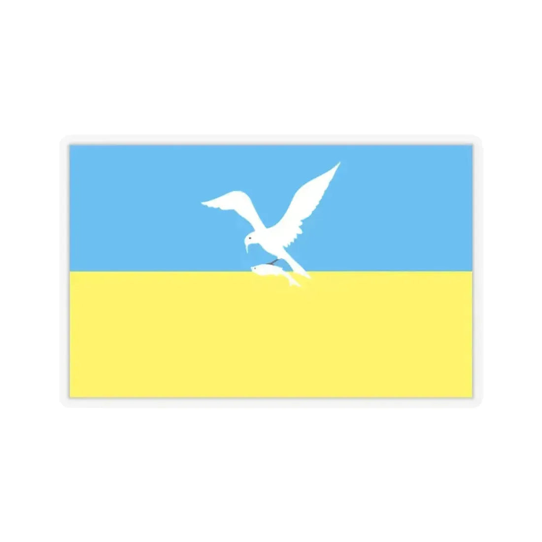 Flag of Sopot Poland - STICKER Vinyl Kiss-Cut Decal 2 Inch Transparent - The Sticker Space