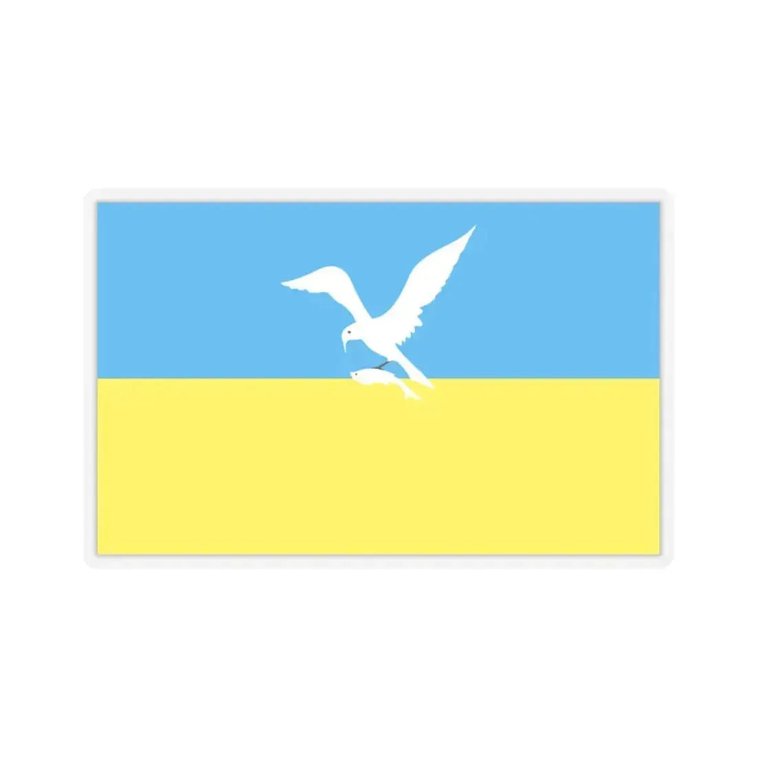 Flag of Sopot Poland - STICKER Vinyl Kiss-Cut Decal 3 Inch Transparent - The Sticker Space