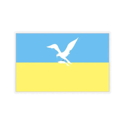 Flag of Sopot Poland - STICKER Vinyl Kiss-Cut Decal 3 Inch Transparent - The Sticker Space