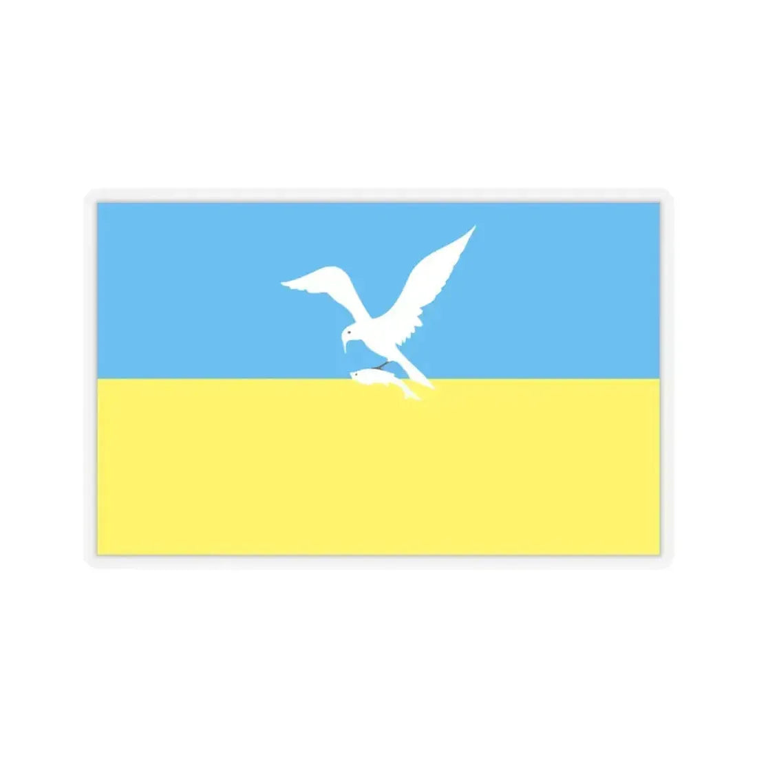 Flag of Sopot Poland - STICKER Vinyl Kiss-Cut Decal 4 Inch Transparent - The Sticker Space