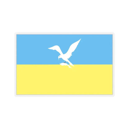 Flag of Sopot Poland - STICKER Vinyl Kiss-Cut Decal 6 Inch Transparent - The Sticker Space