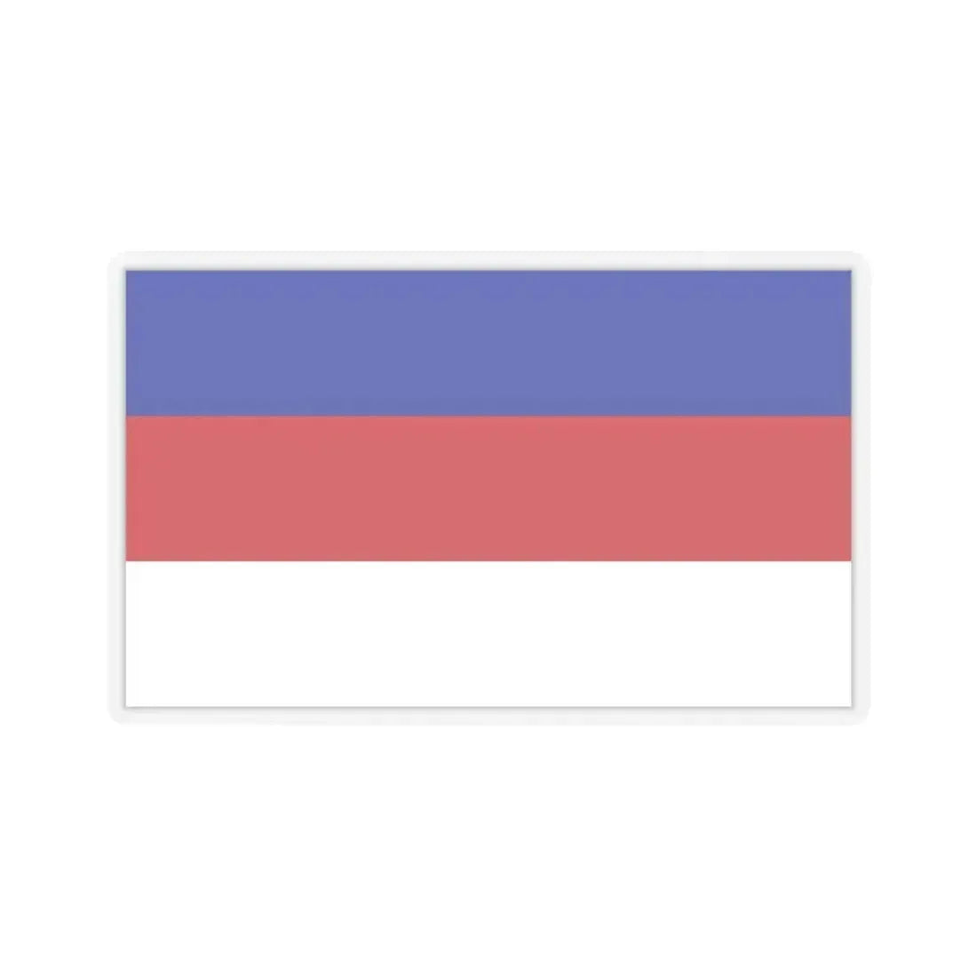 Flag of Sorbs Germany - STICKER Vinyl Kiss-Cut Decal 3 Inch Transparent - The Sticker Space